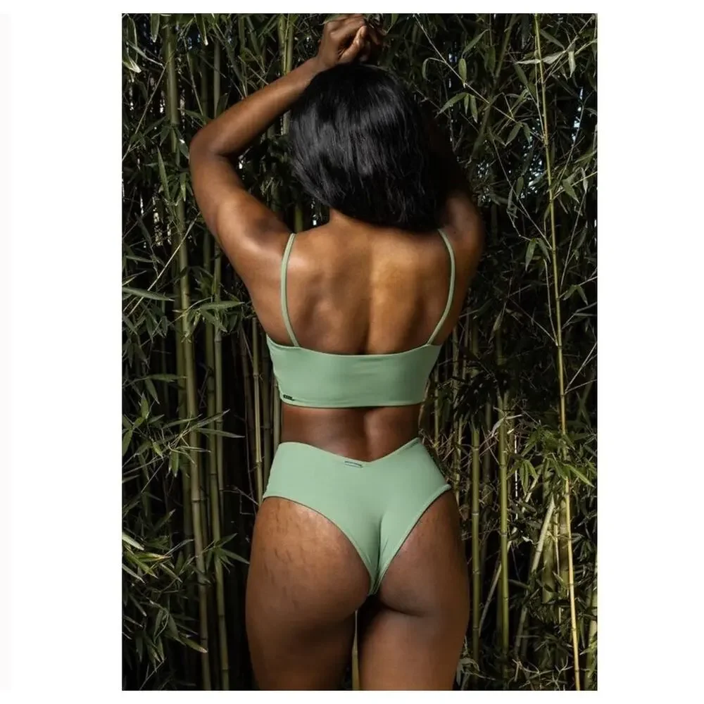 Buffbuny Collection Swim Top Size XXS NWT Green